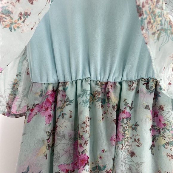 Cinderella by Disneyflowing princess floral hi low spaghetti strap dress medium - Picture 6 of 13